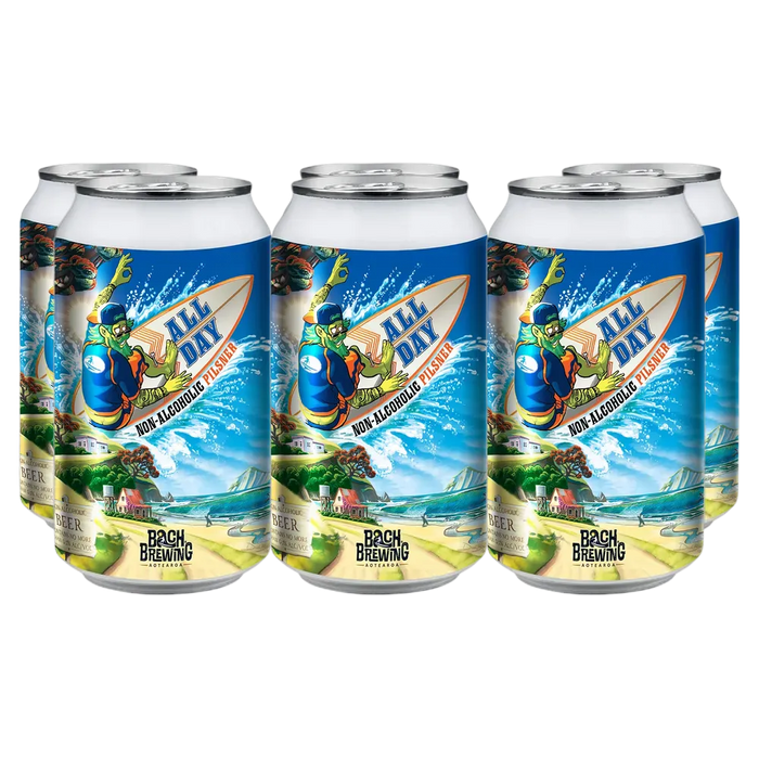 Bach Brewing All Day Non-Alcoholic Pilsner 330ml Pack of 6 Sans Drinks Bundle Beer Cartel