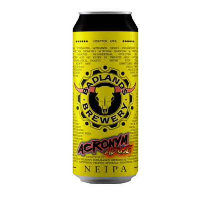 Badlands Acronym Abuse NEIPA Craft Beer Badlands Brewery
