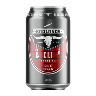Badlands Kilt Scottish Ale 355ml Can Craft Beer Badlands Brewery