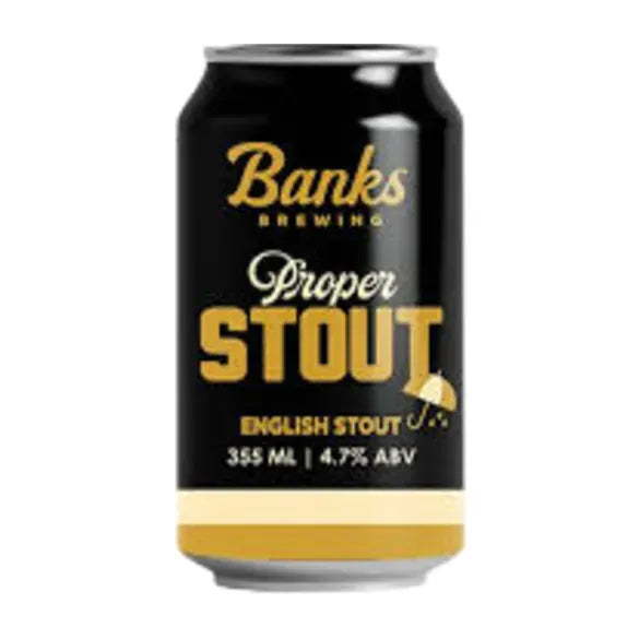 Banks Proper Stout 355ml Can Craft Beer Banks