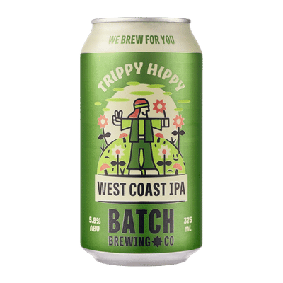 Batch Trippy Hippy West Coast IPA 375ml Can Craft Beer Batch Brewing Company