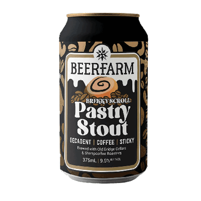 Beerfarm Brekky Scroll Pastry Stout 375ml Can Craft Beer Beerfarm