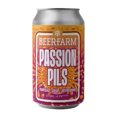 Beerfarm Passion Pils Passionfruit Pilsner 375ml Can Craft Beer Beerfarm