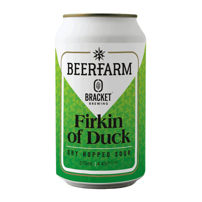 Beerfarm x Bracket Firkin of Duck Dry Hopped Sour 375ml Can Craft Beer Beerfarm
