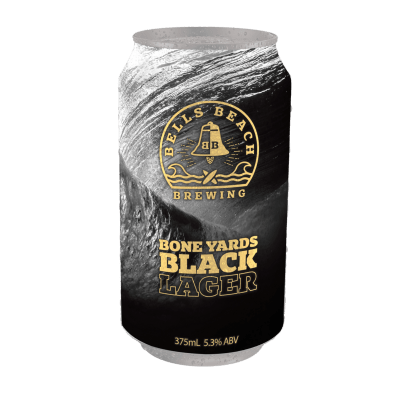 Bells Beach Brewing Bone Yards Black Lager 375ml Can Craft Beer Bells Beach Brewing