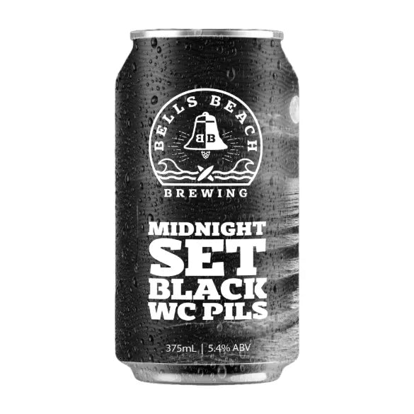Bells Beach Midnight Set Black WC Pils 375ml Can Craft Beer Bells Beach Brewing