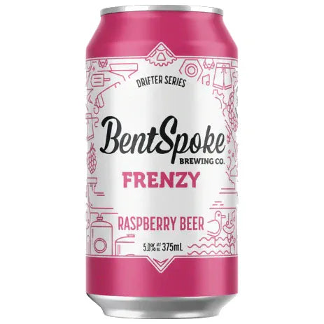 Bentspoke Frenzy Raspberry Beer 375ml Can Craft Beer Bentspoke