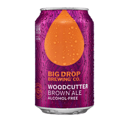Big Drop Woodcutter Alcohol Free Brown Ale 375ml Can Craft Beer Big Drop Brewing Co