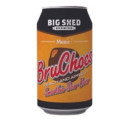 Big Shed BruChocs Peach and Apricot Smoothie Sour Beer 375ml Can Craft Beer Big Shed Brewing Concern