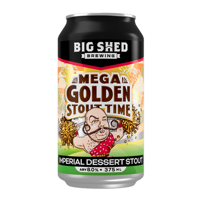 Big Shed Mega Golden Stout Time Imperial Dessert Stout 375ml Can Craft Beer Big Shed Brewing Concern