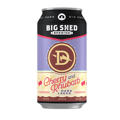 Big Shed x Dainton Cherry and Rhubarb Dark Lager 375ml Can Craft Beer Big Shed Brewing Concern