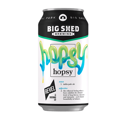 Big Shed x Revel Hopsy American IPA 375ml Can Craft Beer Big Shed Brewing Concern