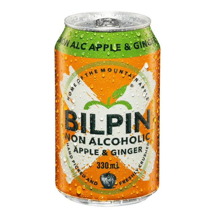 Bilpin Non-Alcoholic Cider Apple & Ginger Can 330ml Single Sans Drinks Bundle Beer Cartel