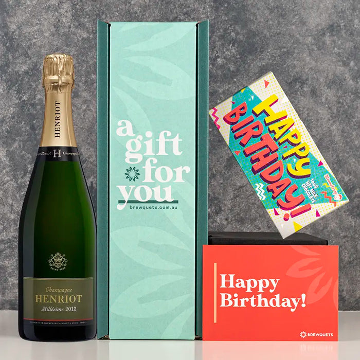 Birthday Champagne & Chocolate Hamper Champagne & Sparkling Brewquets