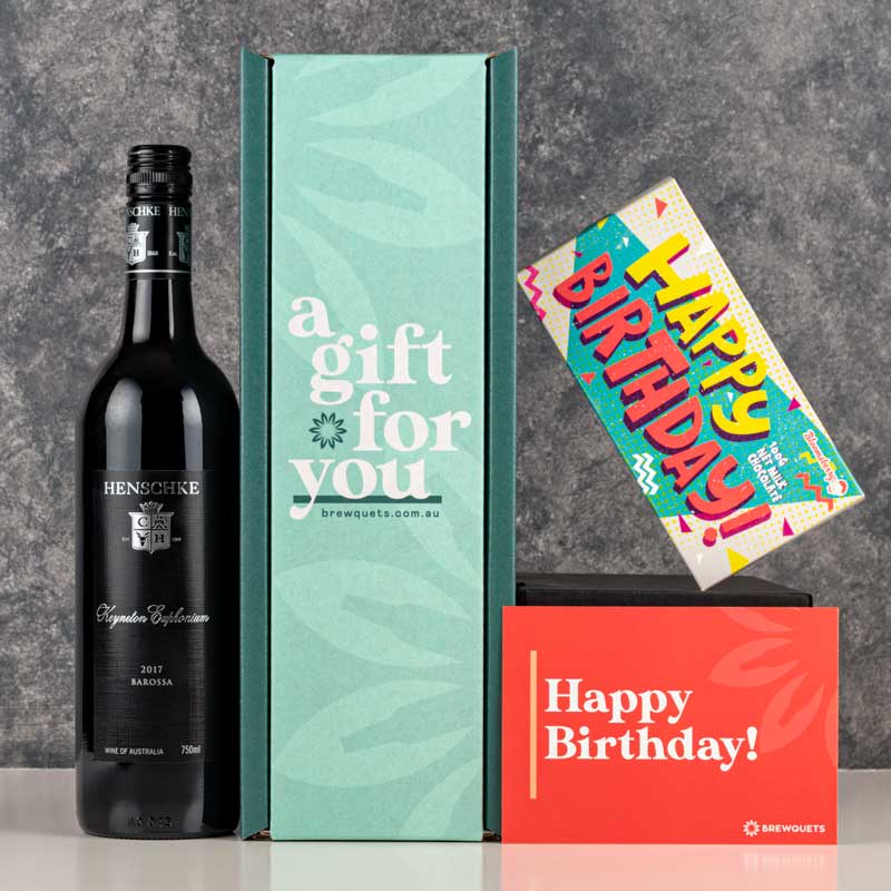 Birthday Wine & Chocolate Hamper Premium Red (+$40) Gift Packs Brewquets