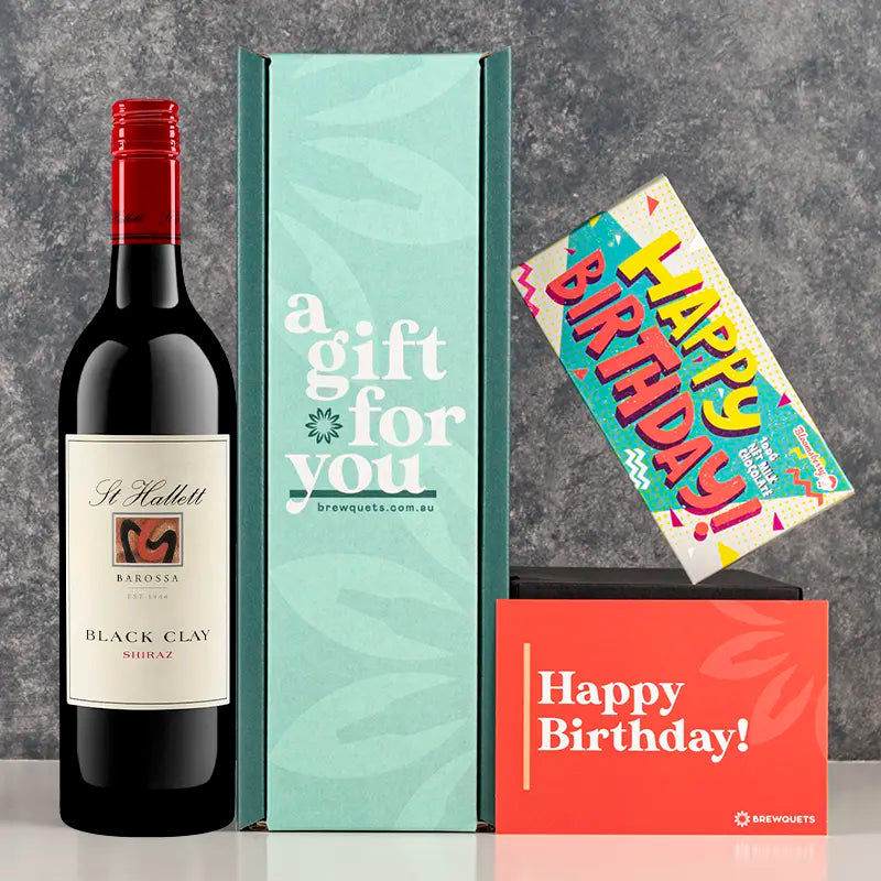 Birthday Wine & Chocolate Hamper Shiraz Gift Packs Brewquets