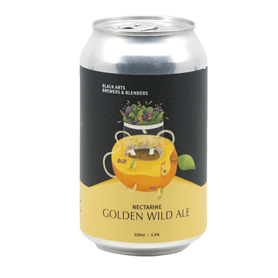 Black Arts Golden Wild Nectarine Ale 330ml Can Craft Beer Black Arts Brewers and Blenders