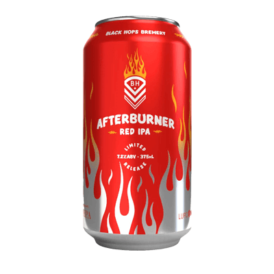 Black Hops Afterburner Red IPA 375ml Can Craft Beer Black Hops Brewing