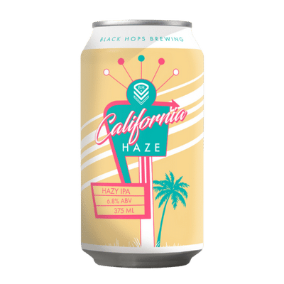 Black Hops California Haze Hazy IPA 375ml Can Craft Beer Black Hops Brewing