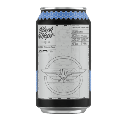 Black Hops Chair Force One Chocolate Coffee Stout 375ml Can Craft Beer Black Hops Brewing
