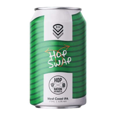 Black Hops x Hop Nation Hop Swap West Coast IPA 375ml Can Craft Beer Black Hops Brewing
