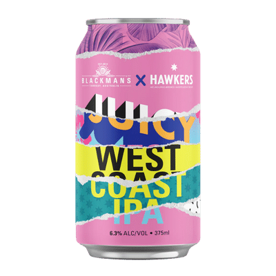 Blackman's x Hawkers Juicy West Coast IPA 375ml Can Craft Beer Blackman's Brewery