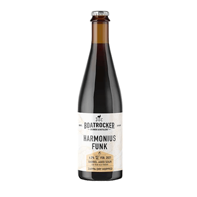 Boatrocker Harmonius Funk 2021 Barrel Aged Zappa Dry Hopped Sour Ale Craft Beer Boatrocker Brewers & Distillers