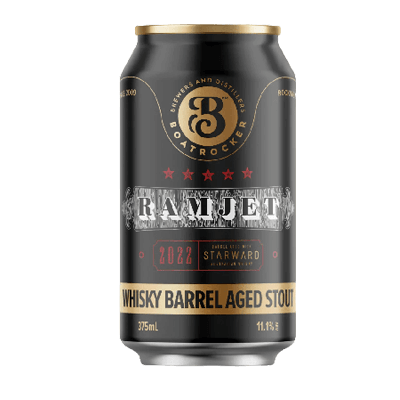Boatrocker Ramjet 2022 Starward Whisky Barrel Aged Imperial Stout 375ml Can Craft Beer Boatrocker Brewers & Distillers