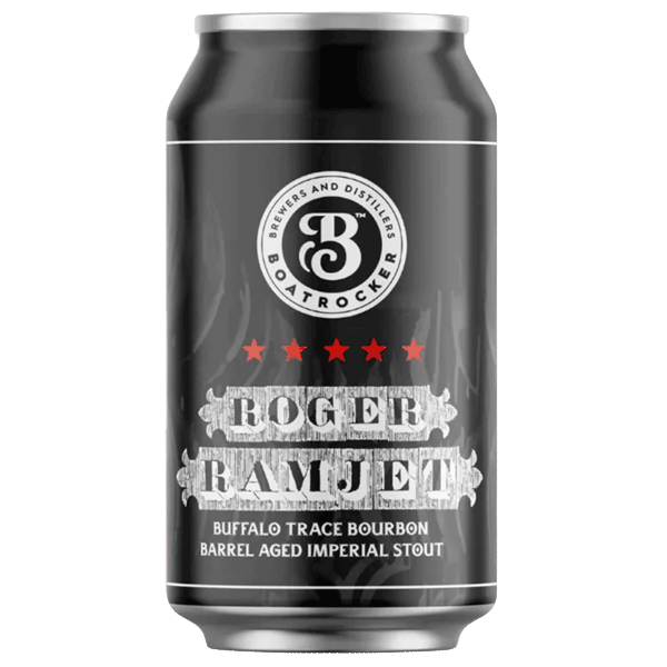 Boatrocker Roger Ramjet Buffalo Trace Bourbon Barrel Aged Imperial Stout 375ml Can Craft Beer Boatrocker Brewers & Distillers