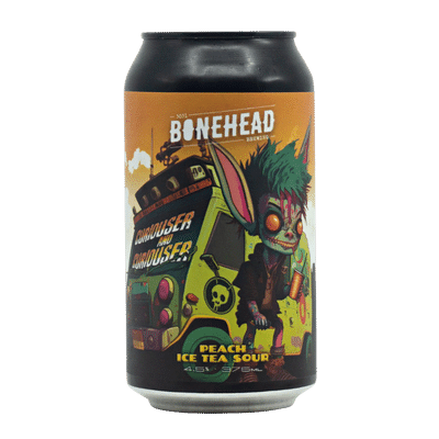 Bonehead Curiouser and Curiouser Peach Ice Tea Sour 375ml Can Craft Beer Bonehead Brewing
