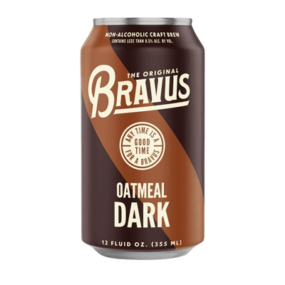 Bravus Non-Alcoholic Oatmeal Dark 355ml Can Craft Beer Bravus