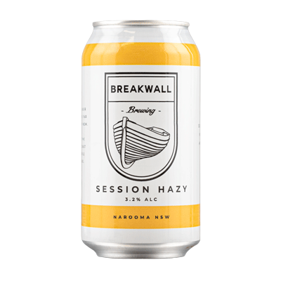 Breakwall Session Hazy Pale Ale 375ml Can Craft Beer Breakwall Brewing Co