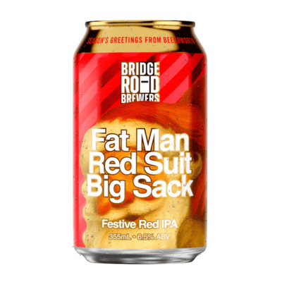 Bridge Road Fat Man Red Suit Big Sack Festive Red IPA 355ml Can Craft Beer Bridge Road