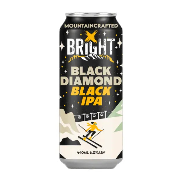 Bright Black Diamond Black IPA 440ml Can Craft Beer Bright