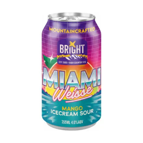 Bright Brewery Miami Weisse Mango Icecream Sour 355ml Can Craft Beer Bright Brewery