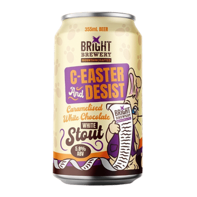 Bright C-Easter and Desist Caramelised White Chocolate White Stout 355ml Can Craft Beer Bright Brewery