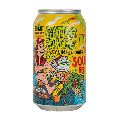 Bright Gator Juice Key Lime & Orange Sour 355ml Can Craft Beer Bright Brewery