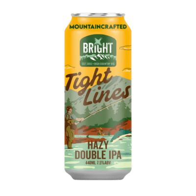 Bright Tight Lines Hazy Double IPA 355ml Can Craft Beer Bright Brewery
