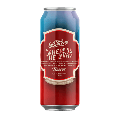 Bruery Where Is the Lava? Bourbon Barrel Aged Sour Imperial Stout with Cherry, Cacao Nibs, Cocoa Powder and Madagascar Vanilla Beans 473ml Can Craft Beer The Bruery