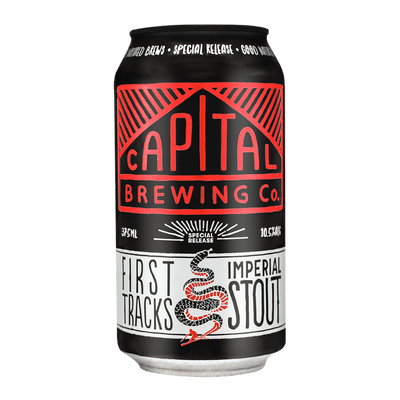 Capital First Tracks Imperial Stout 375ml Can Craft Beer Capital Brewing Co