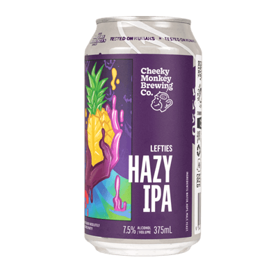 Cheeky Monkey Lefties Hazy IPA 375ml Can Craft Beer Cheeky Monkey