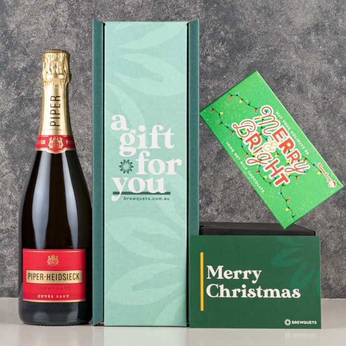 Christmas Champagne & Chocolate Hamper Champagne & Sparkling Brewquets