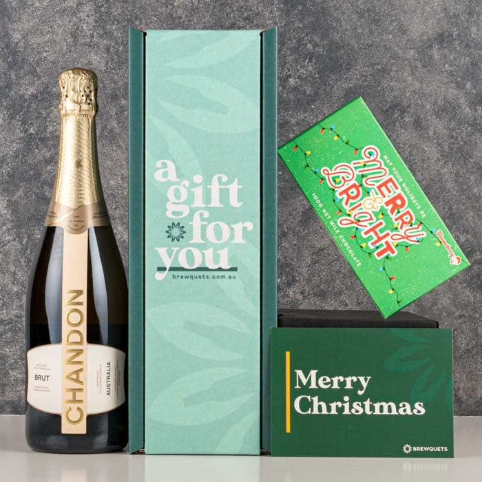 Christmas Sparkling Wine & Chocolate Hamper Champagne & Sparkling Brewquets