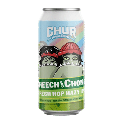 Chur Cheech and Chong Fresh Hop Hazy IPA 2023 Edition 440ml Can Craft Beer Chur Brewing Company
