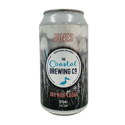 Coastal Jones Dry Rice Lager 375ml Can Craft Beer The Coastal Brewing Company