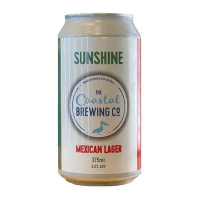 Coastal Sunshine Mexican Lager 375ml Can Craft Beer The Coastal Brewing Company