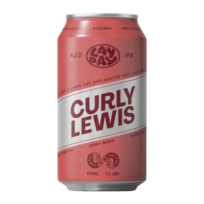 Curly Lewis Lay Day Red IPA 375ml Can Craft Beer Curly Lewis Brewing Co