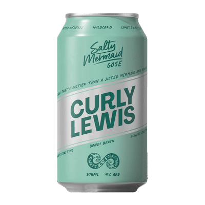 Curly Lewis Salty Mermaid Gose 375ml Can Craft Beer Curly Lewis Brewing Co
