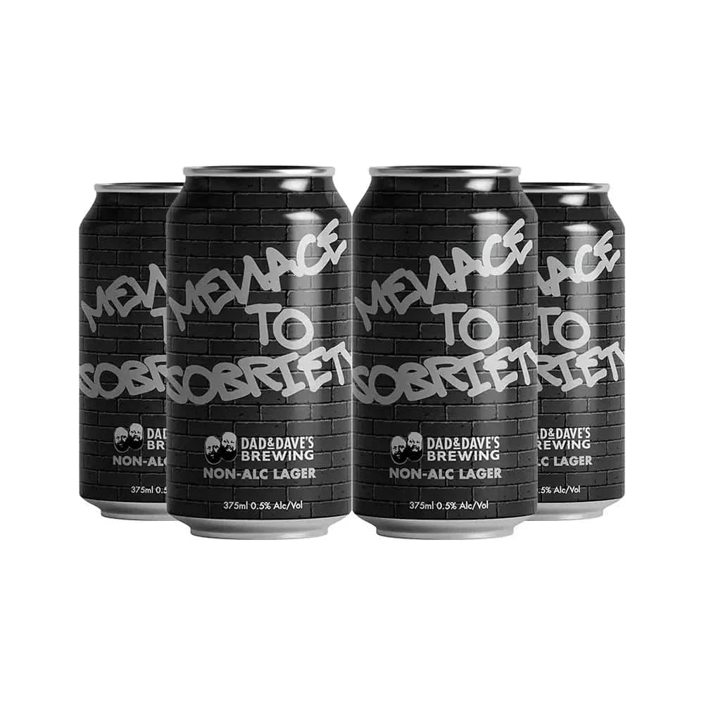Dad & Dave's Menace to Sobriety Pack of 4 Sans Drinks Bundle Dad & Dave's