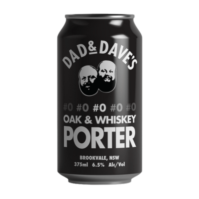 Dad & Dave's Oak & Whiskey Porter 375ml Can Dad & Dave's Brewing
